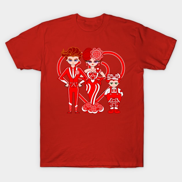 Family of Hearts T-Shirt by cholesterolmind